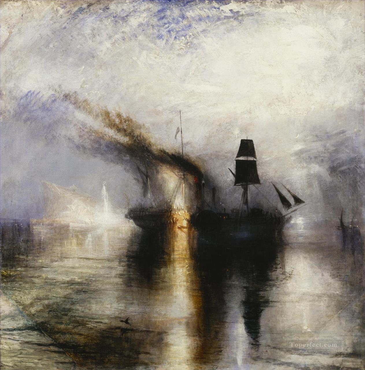 Snowstorm Peace Burial at Sea 1842 Romantic Turner Oil Paintings